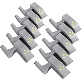 رخيصةأون أضواء الديكور-مجموعة من 10 مصابيح LED بمستشعر مفصلي - مصابيح ذكية تعمل باللمس للخزائن، مناسبة لخزائن المطبخ، وخزائن الملابس، وغرف المعيشة، وغرف النوم، وخزائن الملابس.