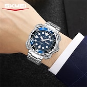 ieftine Ceasuri Quartz-SKMEI Bărbați Ceasuri de cuarț Minimalist Cadran mare Modă Afacere Luminos Calendar IMPERMEABIL Decorațiuni Oţel Uita-te