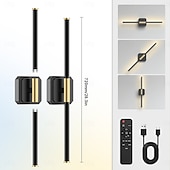 olcso Okos otthoni világítás-1/2 db kétfejes fali lámpa, vezeték nélküli mágneses LED-es olvasólámpa, szabályozható fényerejű újratölthető fali lámpa, állítható világítás hálószobába, nappaliba, fürdőszobába, tükörvilágítás,