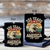 abordables Tazas-Taza del 250.º aniversario de Estados Unidos, regalo patriótico, taza de café de cerámica del semiquincentenario, 1776-2026, Estados Unidos 250, Día de la Independencia, regalo del 4 de julio para