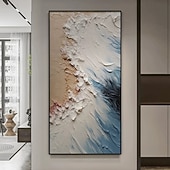 abordables Peintures paysages-Mintura, peinture à l'huile sur toile représentant des vagues océaniques, peinte à la main. Art mural moderne, abstrait et texturé, idéal pour la décoration intérieure. Toile roulée, sans cadre ni