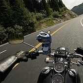 economico Accessori per motociclette e quad-Supporto per telefono da moto con parasole, mini casco, supporto universale per telefono da manubrio bici, visiera parasole antiriflesso per iPhone 17 16 15 14 Pro Max Samsung Galaxy S26 Android, simpatico design con orecchie di gatto