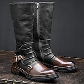billiga Sko-Retro / vintage Medeltida kostymer Renässans Skor Western Boot Platta jazzstövlar Pirat Alven Maskeradkläder Herr Steampunk Halloween Karnival Maskerad Prestanda Ledigt / vardag Vuxna Skor