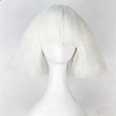 economico Parrucche da festa-parrucca sintetica lady gaga parrucca bob dritta corta castano scuro grigio argento biondo scuro rosa verde capelli sintetici 12 pollici da donna comode e soffici parrucche di carnevale rosso rosa