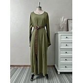 Недорогие Одеваться-Ретро Средневековый Эпоха возрождения Платья Косплэй Kостюмы Платье-туника Викинг Ranger Эльфийский Маскарадный костюм Жен. Селтик Викинг Хэллоуин Карнавал Маскарад Выступление Хэллоуин РИЖД Взрослые