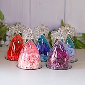 levne kutilské umění-dárky pro ženy, konzervovaná růže navždy květina ve skleněných figurkách andělů, čerstvé květiny, dárky k narozeninám ke Dni matek pro maminku, pravé červené růže pro babičku, sestru, manželku, pro ni