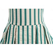 preiswerte Kleider-Vintage inspiriert Midlänge A-Linie Kleid Swing-Kleid Kurze Ärmel Gestreift A-Linie Kostüm Mädchen Kindertag Maskerade Urlaub Alltagskleidung Kinder Kleid Abschlussballkleider Frühling &amp; Sommer