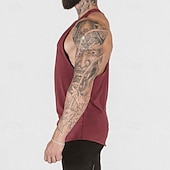 preiswerte Lauf-T-Shirts &amp; Tanktops-Herren Einfarbig Workout-Tanktop Lauf-Tanktop Fitness-Tanktop Sommer Ärmellos Schnelltrocknend Kompression Feuchtigkeitsableitend Fitnesstraining Aktives Training Übung Schwarz Weiß Rote