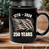 economico Tazze e tazzine-Tazza patriottica per il 250° anniversario degli Stati Uniti, tazza da caffè in ceramica per il cinquantenario, America 250 1776-2026, regalo per il giorno dell'indipendenza del 4 luglio per uomini e