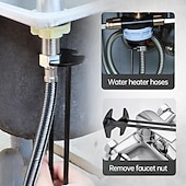 cheap Wrench-2 Pcs Multifunctional Sink Wrench, Sink Wrench Faucet Tool Plumbing Tool, Under Basin Sink Faucet Wrench Tight Spaces for Kitchen and Bathroom