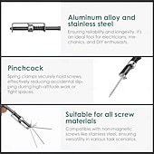 billige borkronesett-4 stk. fjærbelastet skrueholderbits, fallsikker skrutrekkerbits, universelt skruefesteverktøy, enhånds, skruerdriftsguide borespissholder for elektriker, mekaniker, gjør-det-selv-entusiast