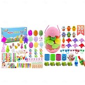 cheap Novelty Toys-Easter Egg Toy Assortment for Kids, Large Easter Party Favor Set with Plastic Eggs, Mini Toys, Stickers &amp; Fillers, Easter Basket Stuffers, Egg Hunt Prizes &amp; Classroom Rewards