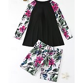 Χαμηλού Κόστους Rash Guards One Pieces-Γυναικεία Πρότυπο Προστατευτικά Σουίτες μπάνιου για μεγάλα μεγέθη Τανκίνι και μπικίνι για σέρφινγκ Τροπικό Προστασία UV Ελαστικό Μακρυμάνικο Μαγιό Μπολύζες Σέρφινγκ Καταδύσεις Κολύμβηση Καλοκαίρι