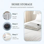 baratos armazenamento de bagagem e viagem-Conjunto de sacos de compressão a vácuo sem fio para viagem com bomba recarregável, cinza, reutilizáveis, transparentes, para organizar roupas, ideal para bagagem, armário e malas de viagem.