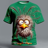  Voor heren dier Grappig T-shirt Korte mouw T-shirt 3D-afdrukken Strakke ronde hals Overhemd overdreven Ontwerper Feest Feestdagen blauw Wit Geel Zomer Lente Kleding S M L XL XXL XXXL