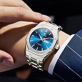 levne Quartz hodinky-OLEVS Muži Křemenný Minimalistický Módní Hodinky na běžné nošení Obchodní Svítící Kalendář Datum týden VODĚODOLNÝ Ocel Hodinky