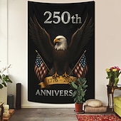 abordables Tapices de pared-Independence Day Tapestry Banners Blanket Flag 3D Bedroom Living Room Dorm Teens Room College Dorm Wall Porch Home Decor