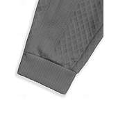  Men's Joggers Trousers Casual Pants Textured Pants Drawstring Elastic Waist Textured Plain Comfort Breathable Full Length Daily Outdoor Holiday Vacation Casual Black White Micro-elastic