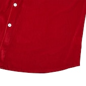 halpa Miesten Smart Casual -paidat-Miesten Paita Rento paita Joulupaita Samettipaita Viini Kuninkaallinen sininen Pitkähihainen Yhtenäinen väri Tavallinen Paitapuserokaula-aukko Karnevaali Joulu Napit Vaatetus Sametti Polyesteri Joulu