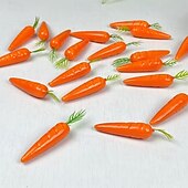 billiga påsk-25 st konstgjorda morotshängen i plastskum. Simulerade grönsaker för semesterhus- och köksdekoration - påsktemafest, väggkonst