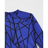 Χαμηλού Κόστους Rash Guards One Pieces-Γυναικεία Μεσαίου Πάχους Προστατευτικά Προστατευτικά Ονόματος One Pieces Rash Guards Μαγιό Γεωμετρικό Κουμπώσου Προστασία UV Ελαστικό Μακρυμάνικο Μαγιό Κορμάκι Σέρφινγκ Καταδύσεις Κολύμβηση Καλοκαίρι