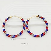  250-jähriges Jubiläum USA Ohrringe Cosplay Erwachsene Damen Unabhängigkeitstag / 4. Juli 4. Juli Party Leistung Verkleiden