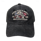 billige Tilbehør-Baseballcapen Frihetsgudinnen Amerikansk flagg Frihetsklokken Retro / vintage Arv Patriotisk 1776–2026 til Unisex Voksne Broderi for Uavhengighetsdag 4. juli utendørs Fritid / hverdag Parade