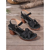 cheap Women-Women's Elegant Wedge Sandals with Buckles - Comfortable Vacation Footwear for Island and Cruise Vacations