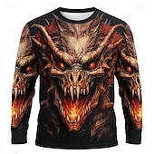  Hombre Animal Gracioso Camiseta Manga Larga Camiseta Impresión 3D Cuello Barco Camisa Moda Básico Casual Diario Calle Azul Piscina Morado Marrón Verano Primavera Ropa S M L XL XXL XXXL