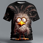  Voor heren dier Grappig T-shirt Korte mouw T-shirt 3D-afdrukken Strakke ronde hals Overhemd overdreven Ontwerper Feest Feestdagen blauw Wit Geel Zomer Lente Kleding S M L XL XXL XXXL