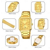 economico Orologi al quarzo-SKMEI Da uomo Orologio al quarzo Minimalista Moda Casual Affari Calendario Impermeabile Ora mondiale Decorazione Acciaio Guarda