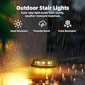 voordelige Pathway Lights &amp; Lanterns-4 stuks buitenverlichting op zonne-energie, waterdichte led-trapverlichting, driehoekige waaiervormige terrasverlichting voor tuin, erf, pad, schutting, patio, landschapsverlichting, op zonne-energie