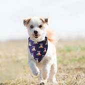 cheap Bandanas &amp; Hats-Pet Neckerchief Cartoon Bunny Pattern Easter Festival Bandana Bib Cat Printing Saliva Towel Dog Triangle Scarf for All Seasons