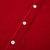 halpa Miesten Smart Casual -paidat-Miesten Paita Rento paita Joulupaita Samettipaita Viini Kuninkaallinen sininen Pitkähihainen Yhtenäinen väri Tavallinen Paitapuserokaula-aukko Karnevaali Joulu Napit Vaatetus Sametti Polyesteri Joulu