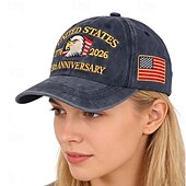 abordables Accesorios-Gorra de Béisbol Águila Bandera estadounidense Retro Antiguo Herencia Patriótico 1776-2026 para Unisexo Adulto Impresión 3D  para Día de la Independencia 4 de julio Exterior Casual Diario Desfile