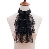 cheap Accessories and More-Retro Vintage Rococo Victorian Detachable Collar Princess Gentlewoman Lace Fancy Dress Women's Carnival Halloween Renaissance Fair Adults More Accessories