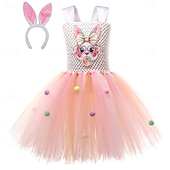 preiswerte Tierkostüm-Tutu Robe Prinzessin Tier Osterhase Kleider Lustig Kinder Mädchen Kindertag Ostern Karneval Party Verkleiden
