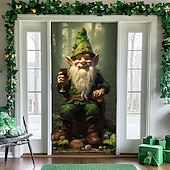 cheap Garage &amp; Door Banners-St. Patrick's Day Posters Door Cover Outdoor Banners Green Hat Shamrock Cute 3D Party Dorm Teens Room College Dorm Guys Man Cave Frat Bedroom Shooting Backgrounds Home Decor