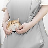 cheap Cat Toys-Scratch-Resistant 1 Summer Cat Grooming Apron with 4 Fixed Holes | Portable Pet Cage Bag, Cat Care Bib for Nail Trimming, Ear Cleaning, Cool Comfortable