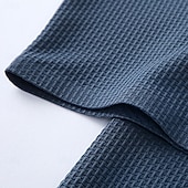 abordables Polo clásico para hombre-Hombre Polo Polo de seda helada seersucker Casual Negocio Cuello polo acanalado Manga Corta Moda Básico Color sólido Con Texturas Botones Verano Primavera &amp; Otoño Ajuste regular Azul Piscina Negro