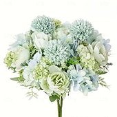 halpa Tekokukat-3 nippua ulkokäyttöön tarkoitettuja tekonurmi- ja pionikukkia, UV-suojattuja ja realistisia, sopivia sisä- ja ulkopuutarhan ikkunalaudoille keväällä, kesällä ja syksyllä häihin