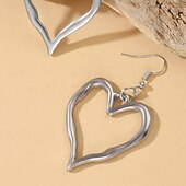 economico Orecchini-1 Paio Orecchini For Per donna Quotidiano Streetwear Lega Cuori A cuore