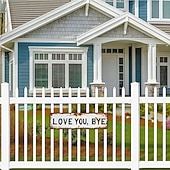 お買い得  壁の彫刻-愛してる、バイバイ - ヴィンテージメタルウォールサイン、愛してるバイバイメタルサイン、レトロなグリーンスタイルのメタルウォールプラーク装飾、廊下 &amp;ドアの装飾、家、キッチン、バー用の農家風の壁アート