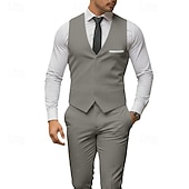 Χαμηλού Κόστους Γιορτή διακοπών-Ανδρικά Σμόκιν Κοστούμια για πάρτι Πάρτι Μαύρο Λευκό Χειμώνας Εφαρμογή Κλασικό Πέτο Επίσημο Μονόχρωμο Κατά παραγγελία εφαρμογή Σετ 2 τεμαχίων
