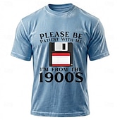  Tricou bărbați din amestec de bumbac spălat, vă rog să aveți răbdare cu mine, sunt din anii 1900, grafică cu dischetă, retro, vintage, gri, îmbrăcăminte, m, l, xl, xxl, xxxl