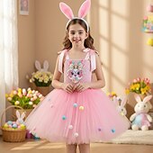 abordables Disfraz de Animal-Tutu Túnica Princesas Animal conejo de Pascua Vestidos Gracioso Niños Chica Día del Niño Semana Santa Carnaval Fiesta Disfrazarse