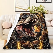 お買い得  ブランケット＆毛布-アメリカ独立記念日 毛布 フリースブランケット ソファ用スローブランケット 恐竜 ギフト クラシック 3D ソファー ベッドサイド 装飾ブランケット 暖かい毛布 ホームデコレーション