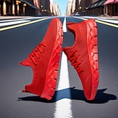 Χαμηλού Κόστους Καθημερινά Sneakers-Ανδρικά αθλητικά παπούτσια από κόκκινο mesh – ελαφριά και εύκαμπτα, κομψά και άνετα, ιδανικά για τρέξιμο και καθημερινή χρήση.