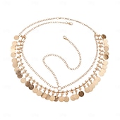 olcso Tánckiegészítők-Karnevál 2026 Rio Karnevál Samba Kiegészítők Bohém Stílus Arany Érmés Homlokkép Szettl Előadás Jelmez