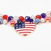  250e anniversaire des États-Unis Collier Occasionnel Adulte Unisexe Jour de l'Indépendance / 4 Juillet 4 Juillet Soirée Performance Se déguiser